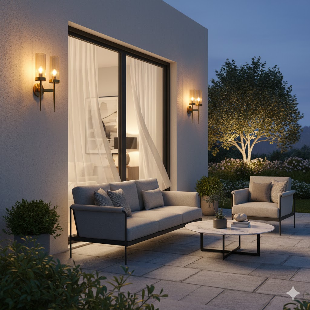 TwinLuminaCyl Gold Wall Light | Double Cylinder Glass Sconce | Modern Luxury Wall Lamp for Bedroom & Living Room