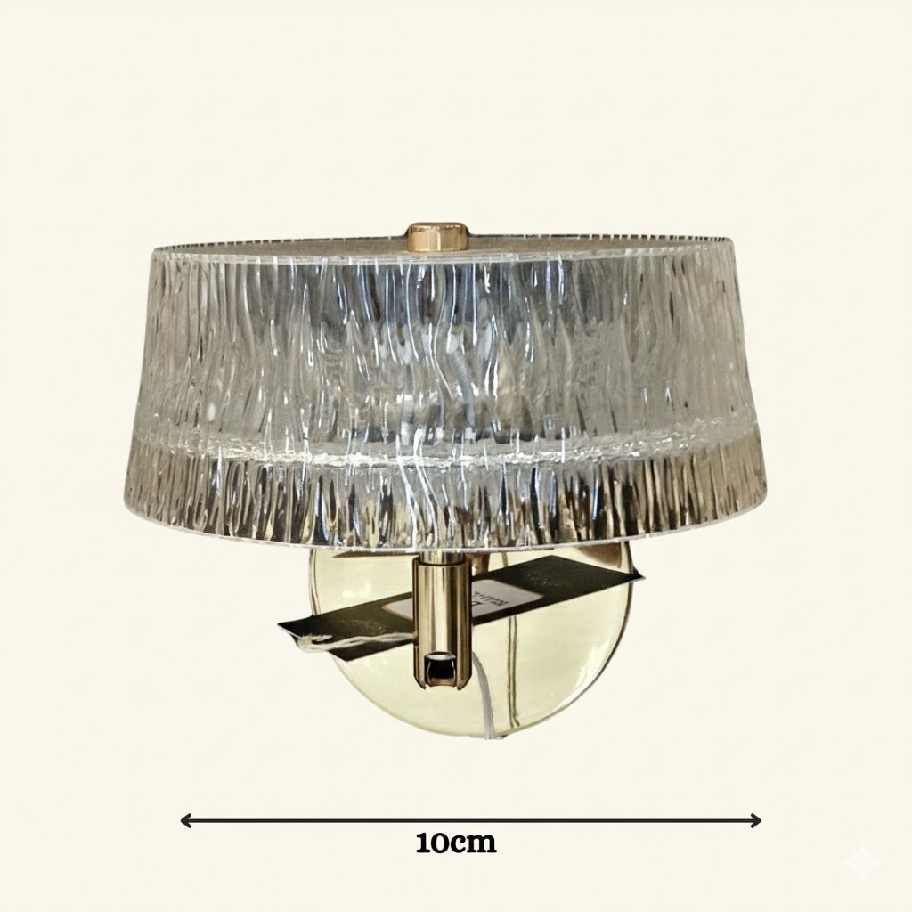 LuxeShade Aura Wall Light with Premium Fabric Shade for Bedroom & Living Room