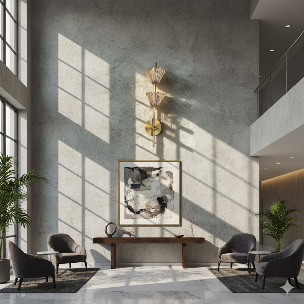 TwinFlora Luxe | Gold Finish LED Wall Light