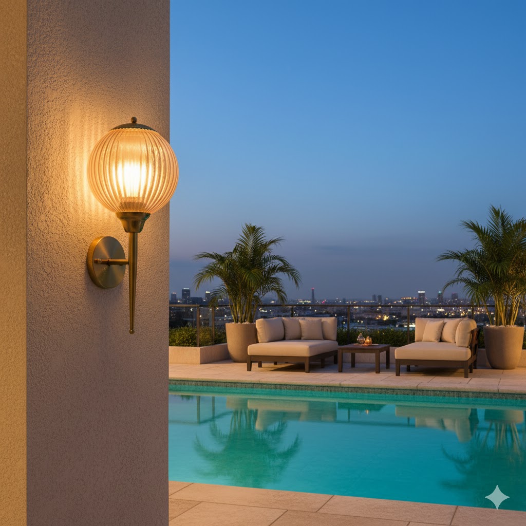 GlowSphere Vintage Wall 3 Color LED Light