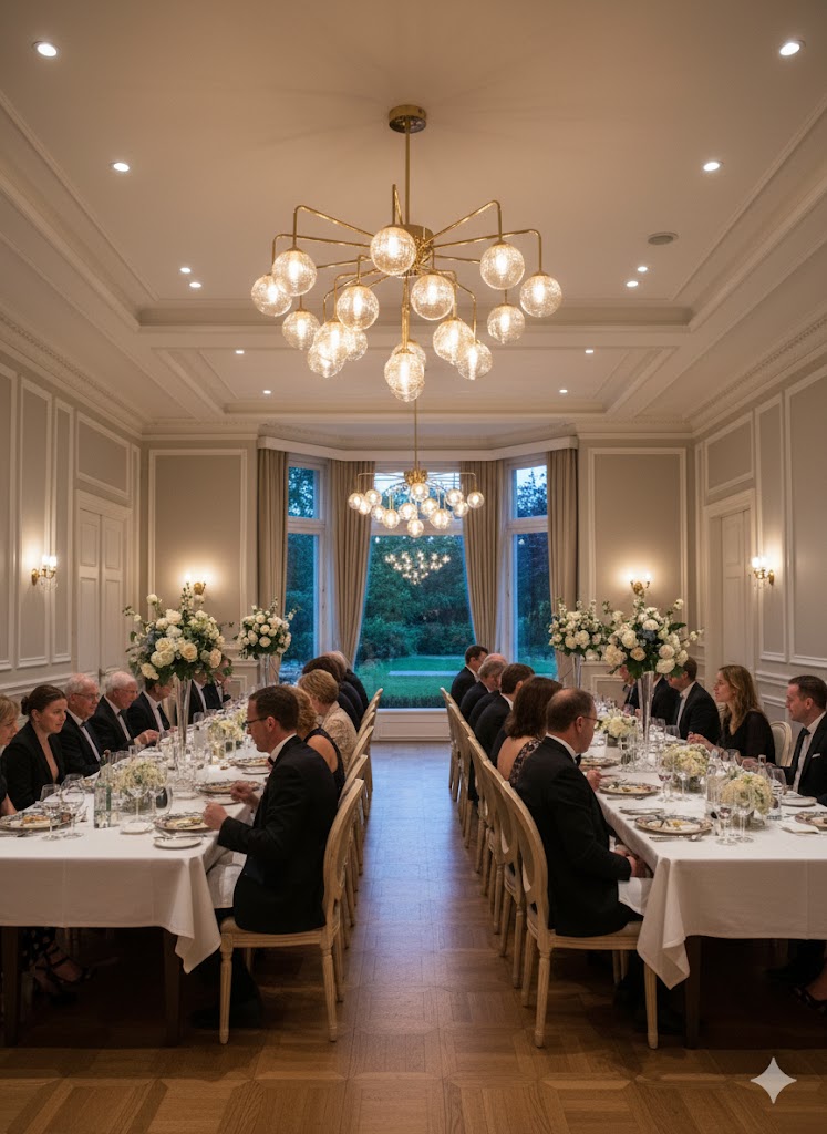 GoldenSphere Radiance Modern Chandelier | For Living Room & Home Décor