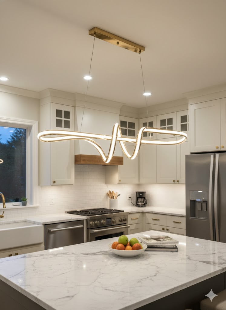 LumiRibbon Curve LED Pendant Light | For Bedroom & Living Room