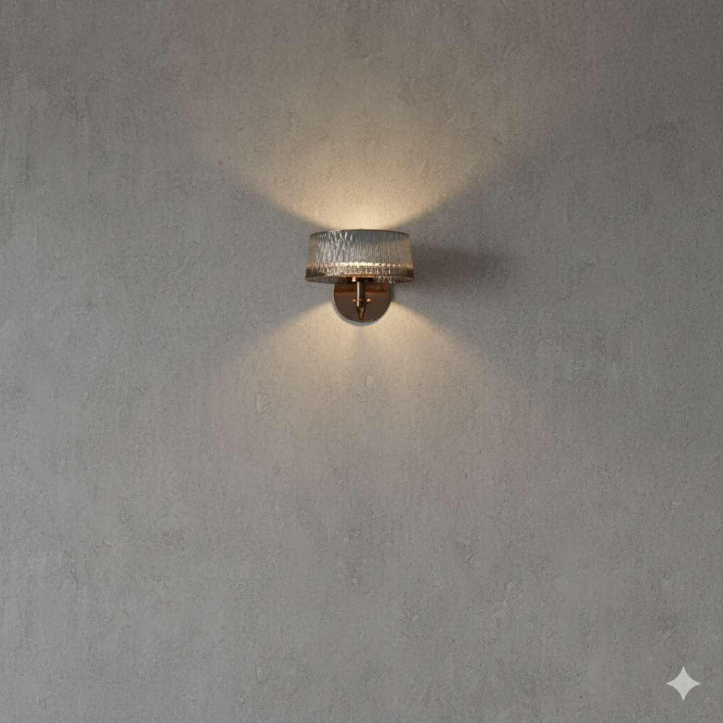 LuxeShade Aura Wall Light with Premium Fabric Shade for Bedroom & Living Room