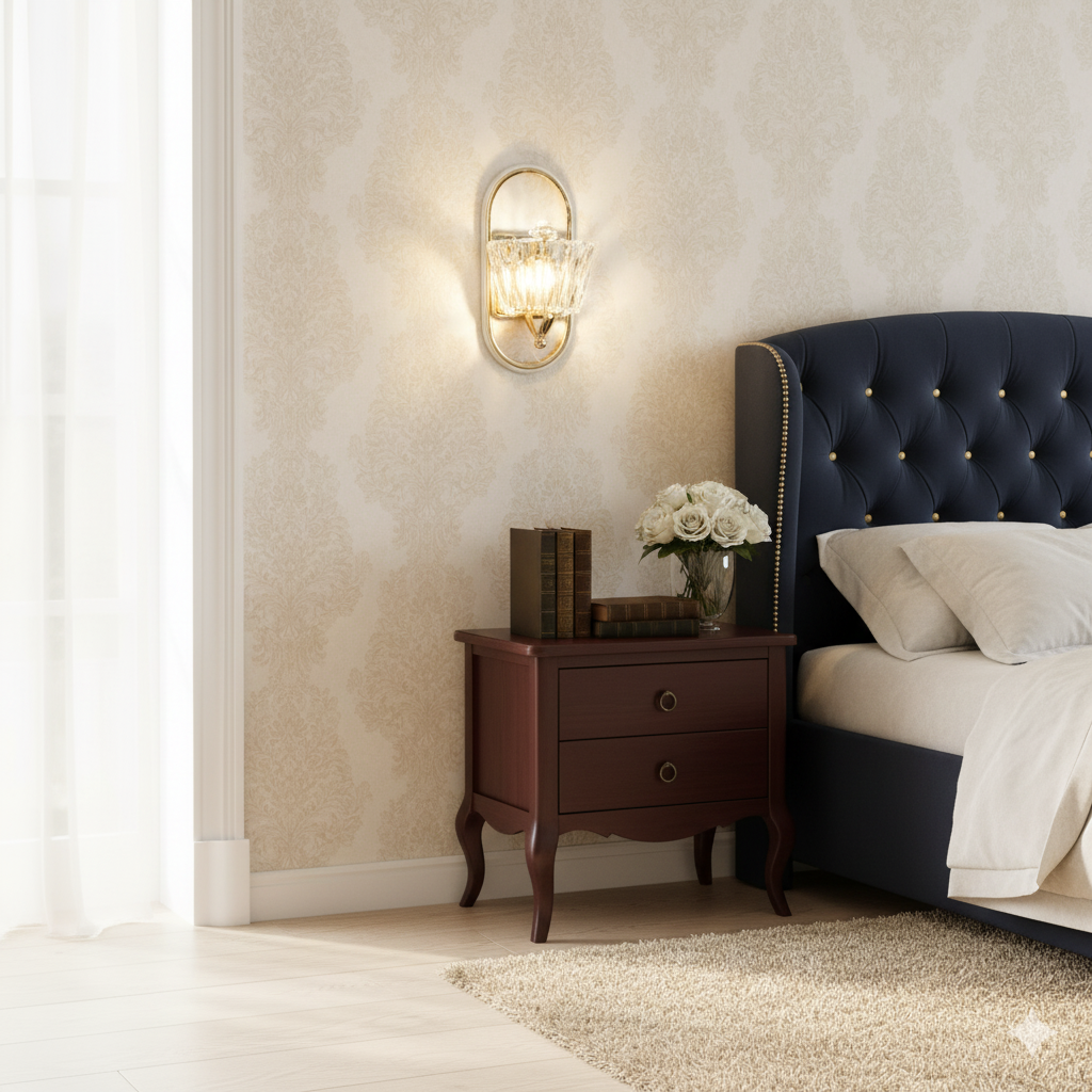 CrystalHalo Petite (Gold) Wall Light