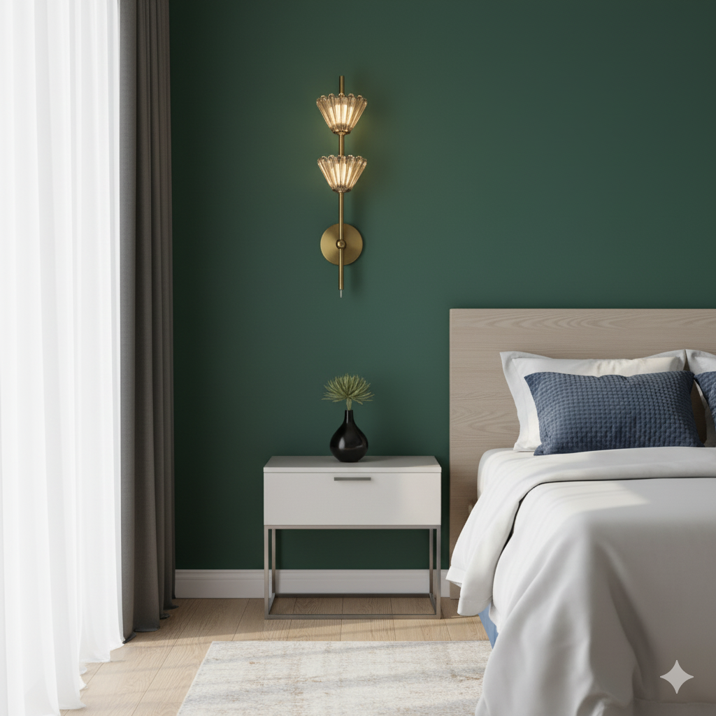 TwinFlora Luxe | Gold Finish LED Wall Light