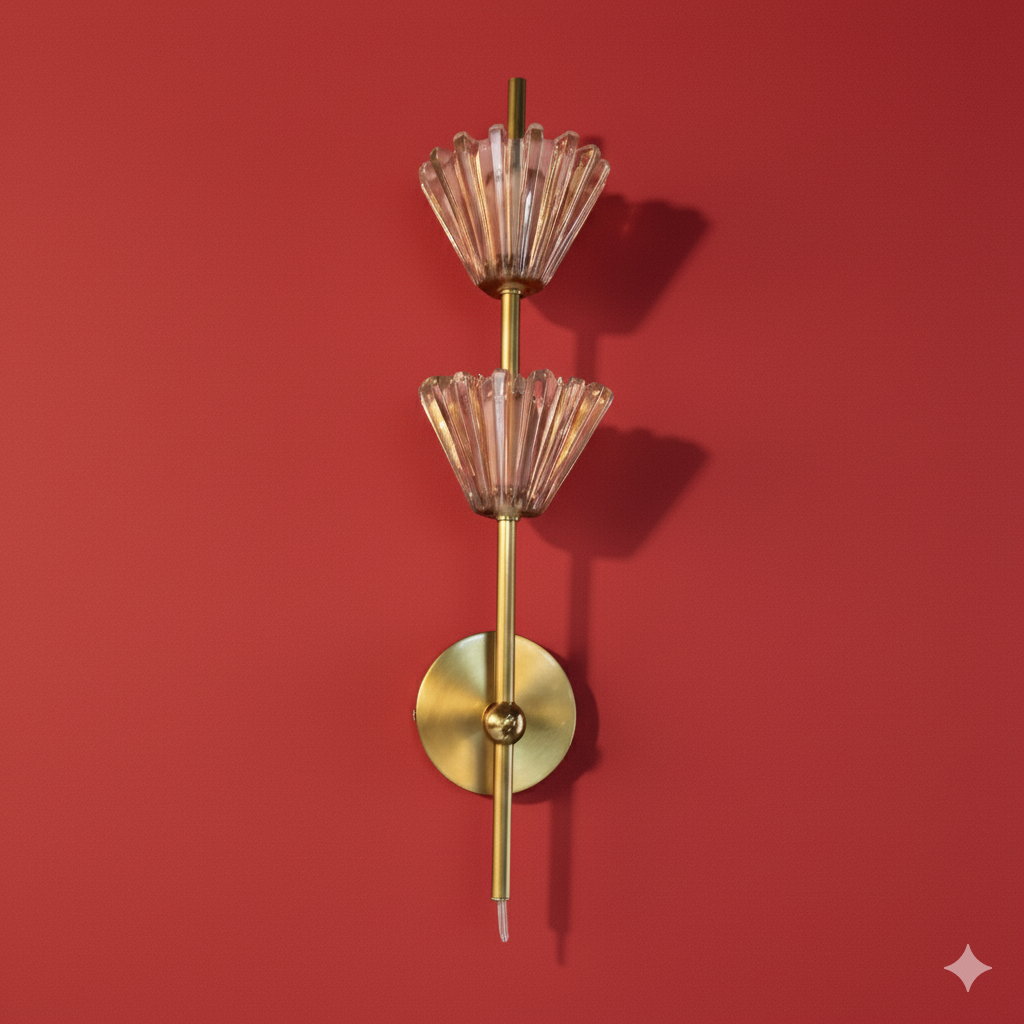 TwinFlora Luxe | Gold Finish LED Wall Light