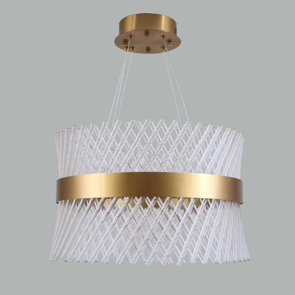 LumiWeave – Luxury Warm Crystal Chandelier (3 Colors LED Light)
